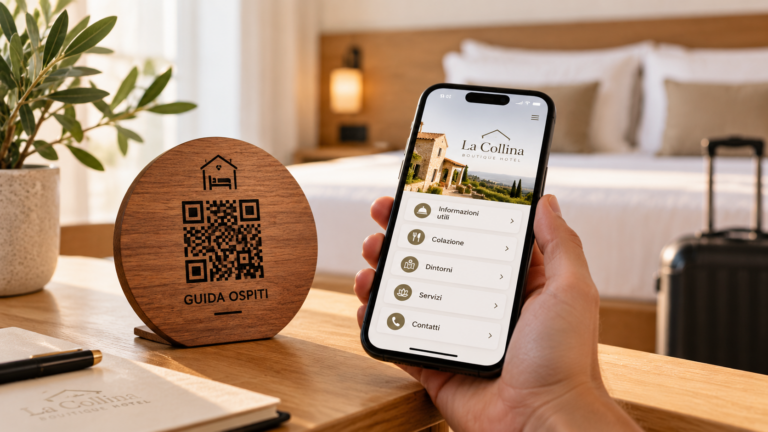 QR code per hotel e B&B con guida digitale per gli ospiti