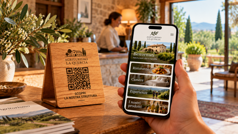 QR code per agriturismi con menu e informazioni per gli ospiti