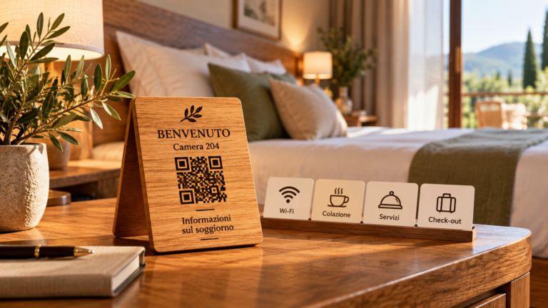 QR code per camere hotel con informazioni e servizi per gli ospiti