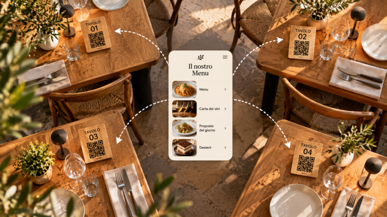 QR code per i tavoli del ristorante